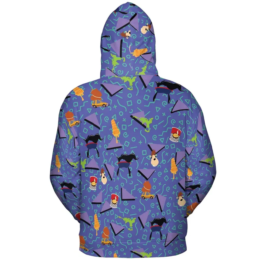 90's Styled Goofy Movie All-over Print Hoodie - 4