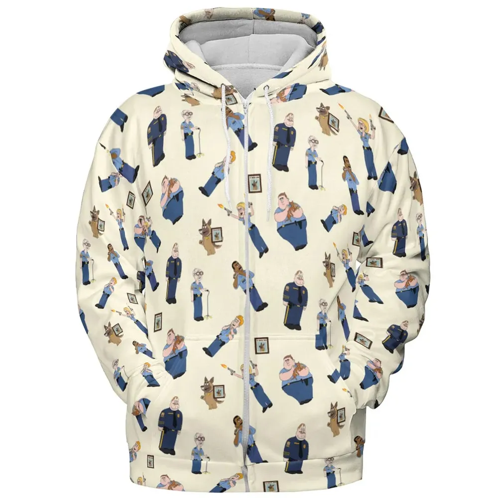 Cop Comedy Paradise Pd All-over Print Hoodie - 3
