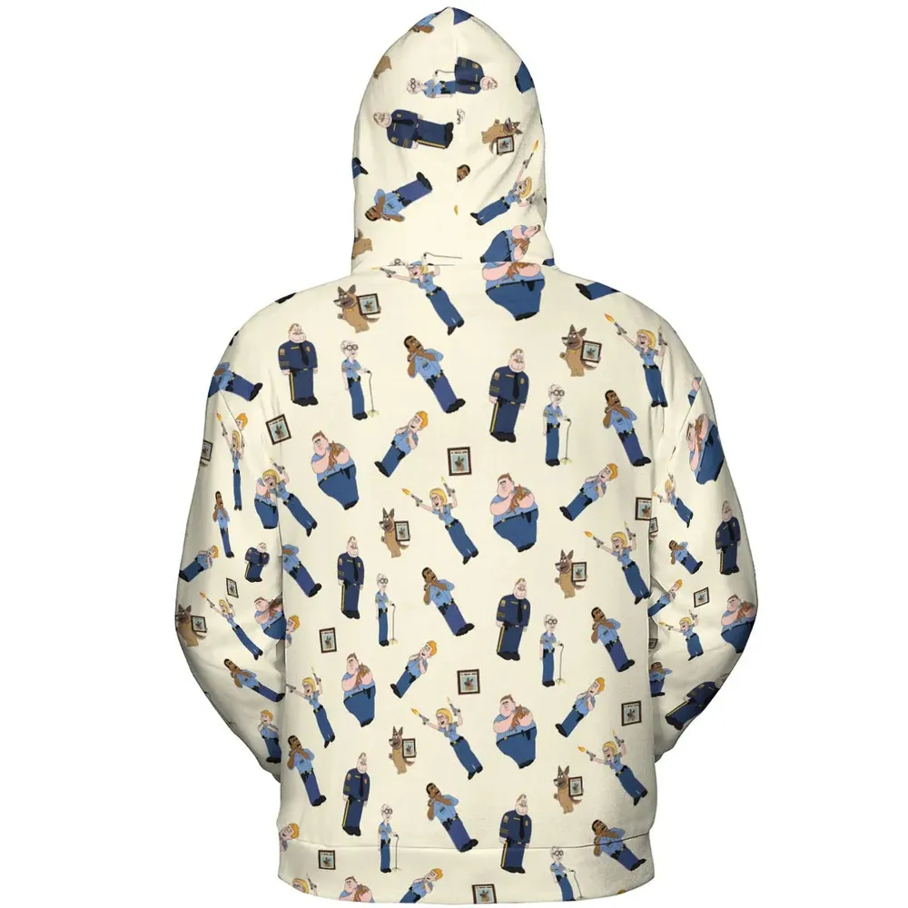Cop Comedy Paradise Pd All-over Print Hoodie - 4