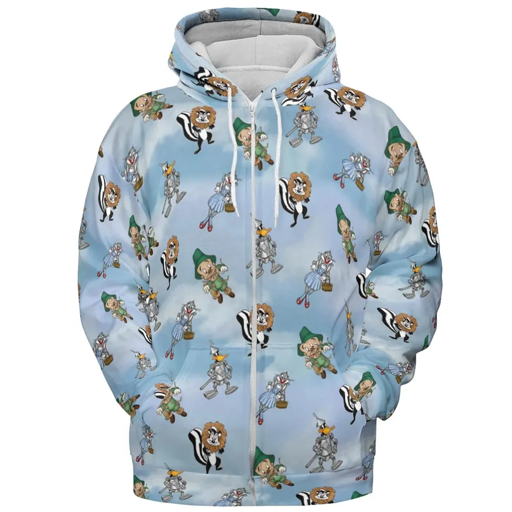 The Wizard Of Draws Looney Tunes All-over Print Hoodie - 3