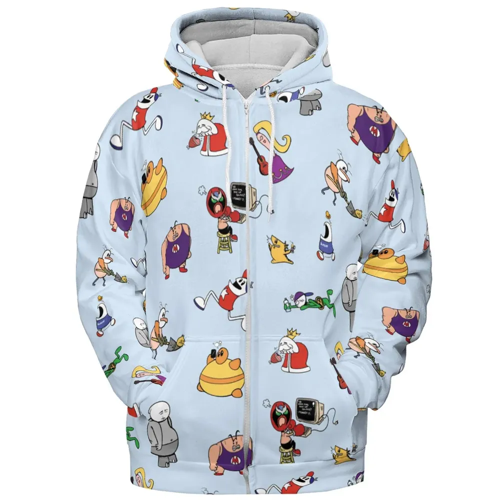 Retro Webtoon Homestar All-over Print Hoodie - 3