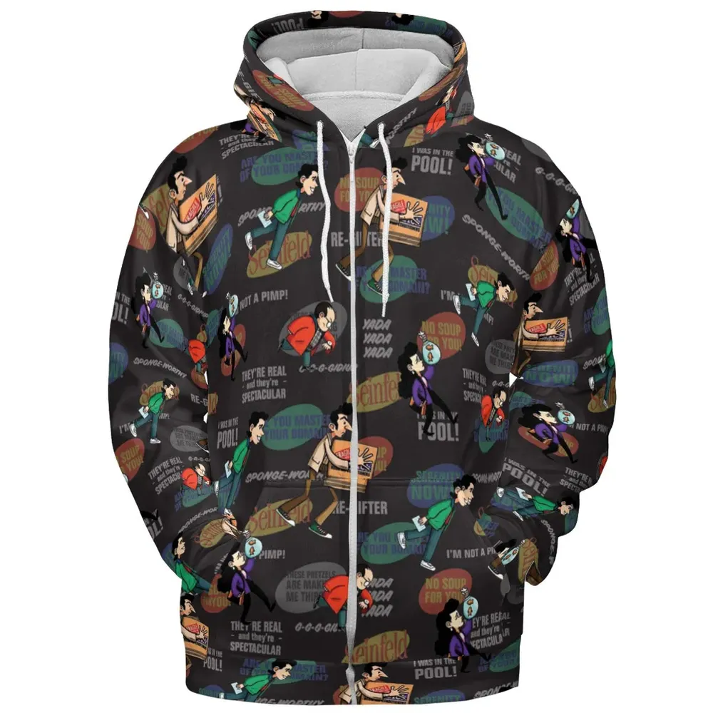 Retro Laughs Seinfeld All-over Print Hoodie - 3