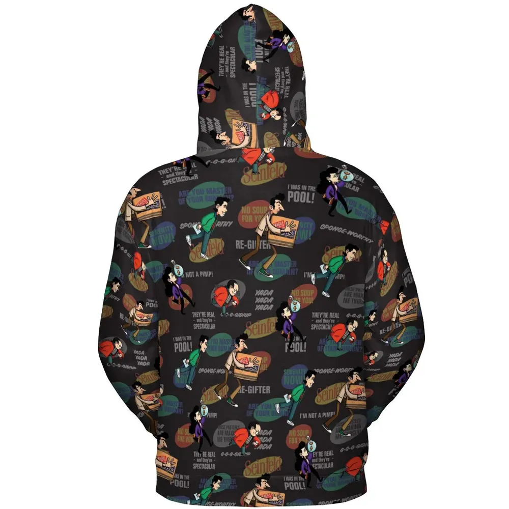 Retro Laughs Seinfeld All-over Print Hoodie - 4