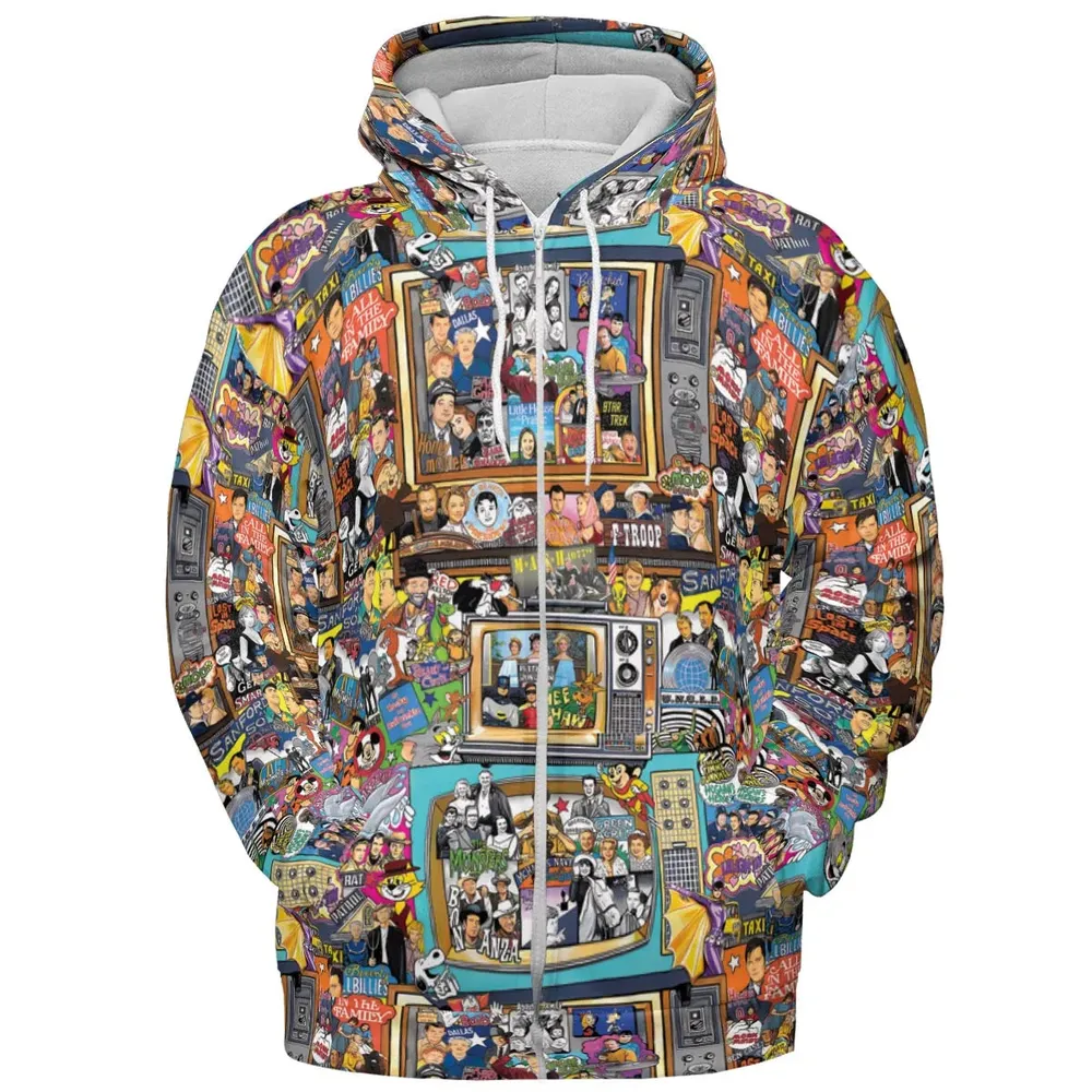 Timeless Memories of TV All-over Print Hoodie - 3