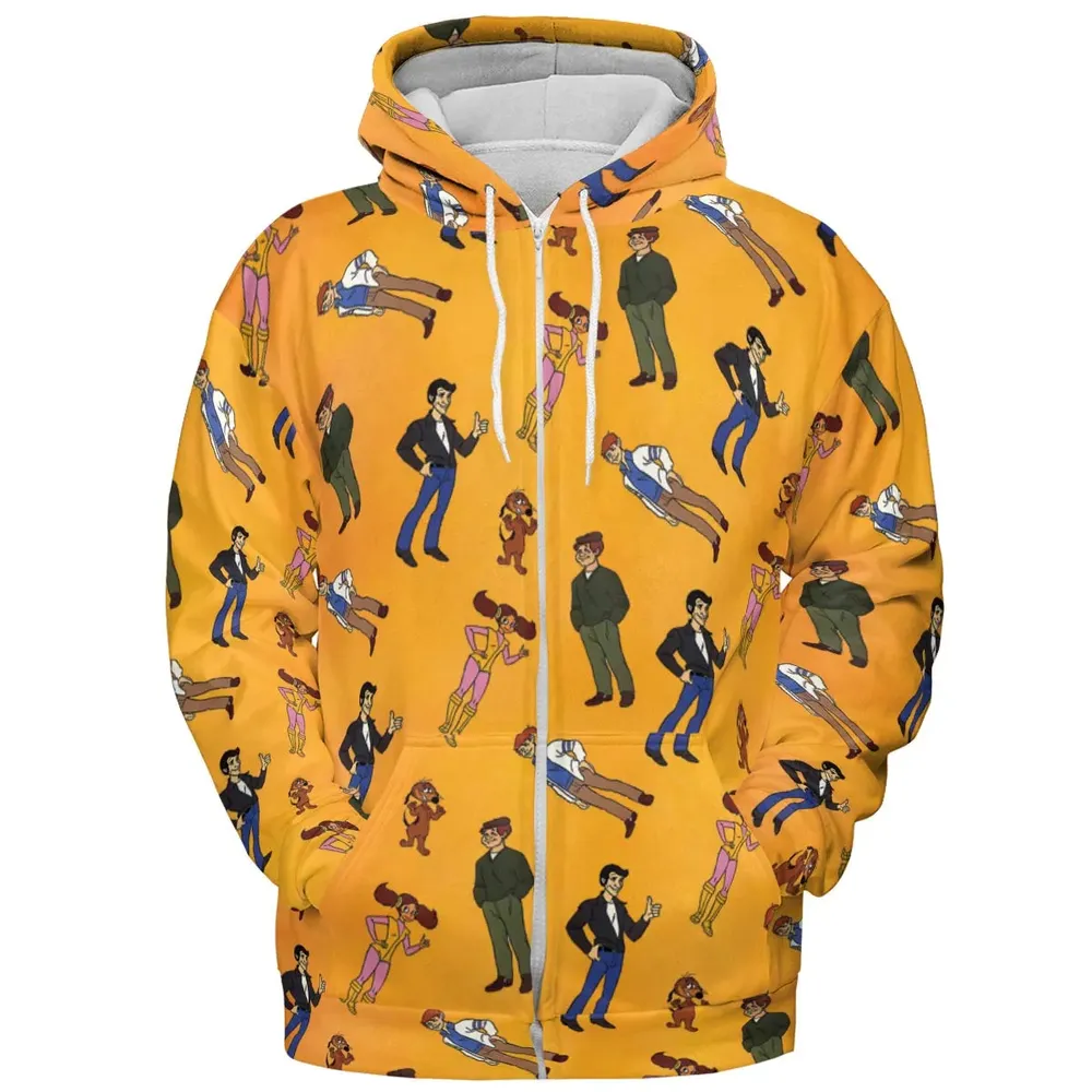 The Fonz and the Happy Days Gang All-over Print Hoodie - 3
