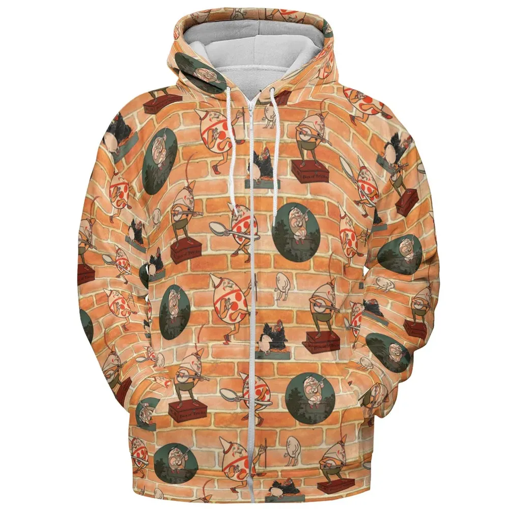 Retro Humpty Dumpty All-over Print Hoodie - 3