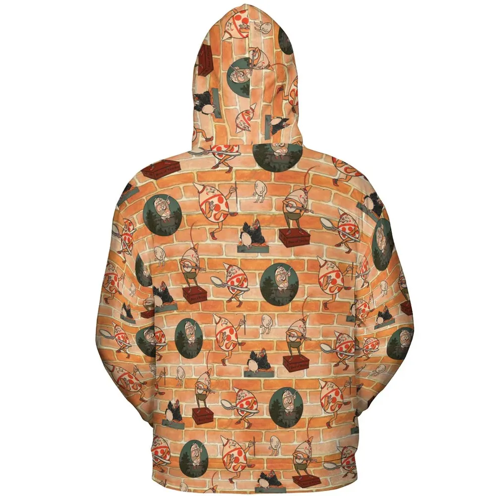 Retro Humpty Dumpty All-over Print Hoodie - 4