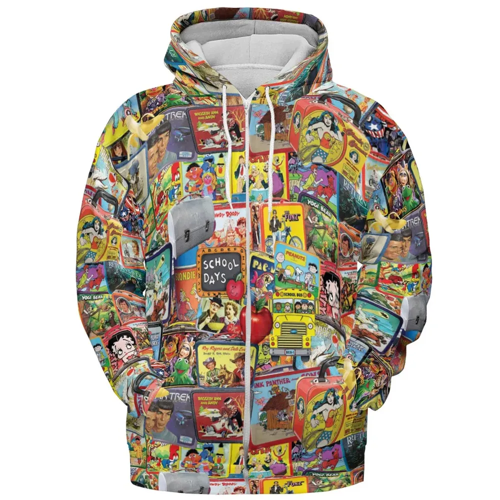 Retro Land TV Shows All-over Print Hoodie - 3