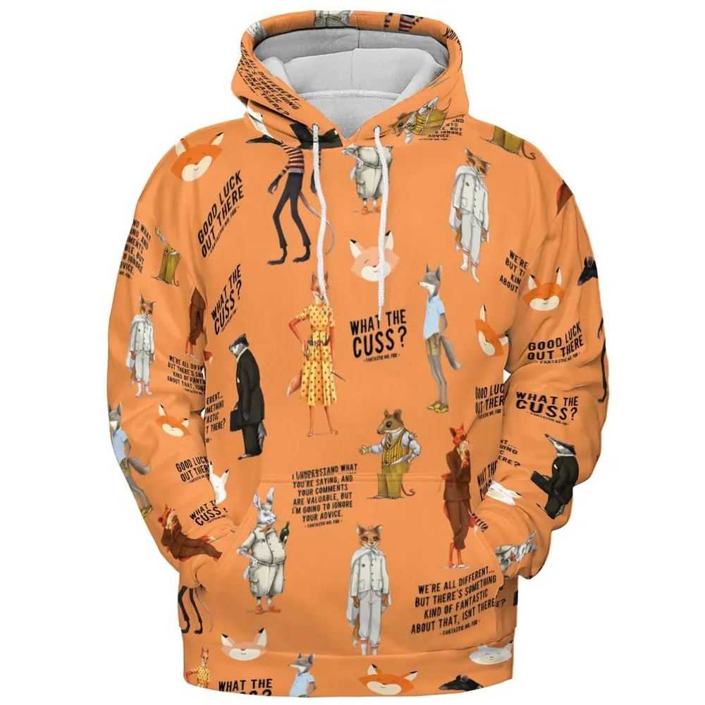 Cuss You Are Fantastic Mr. Fox All-over Print Hoodie - 2