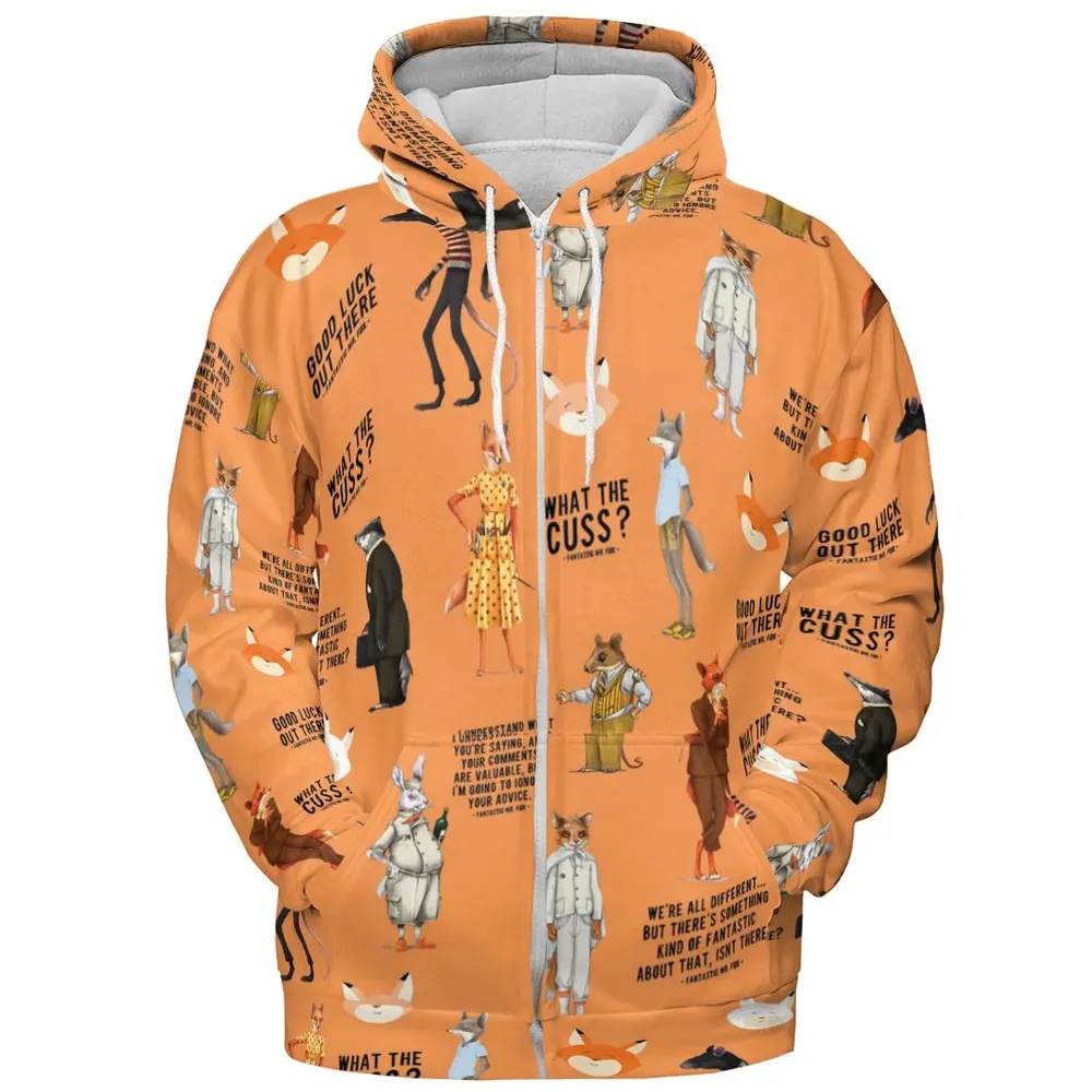 Cuss You Are Fantastic Mr. Fox All-over Print Hoodie - 3