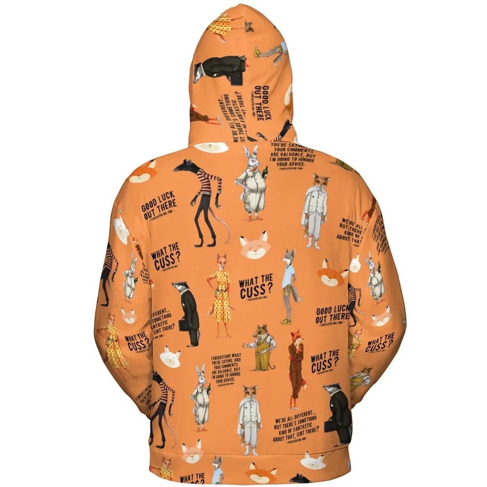 Cuss You Are Fantastic Mr. Fox All-over Print Hoodie - 4