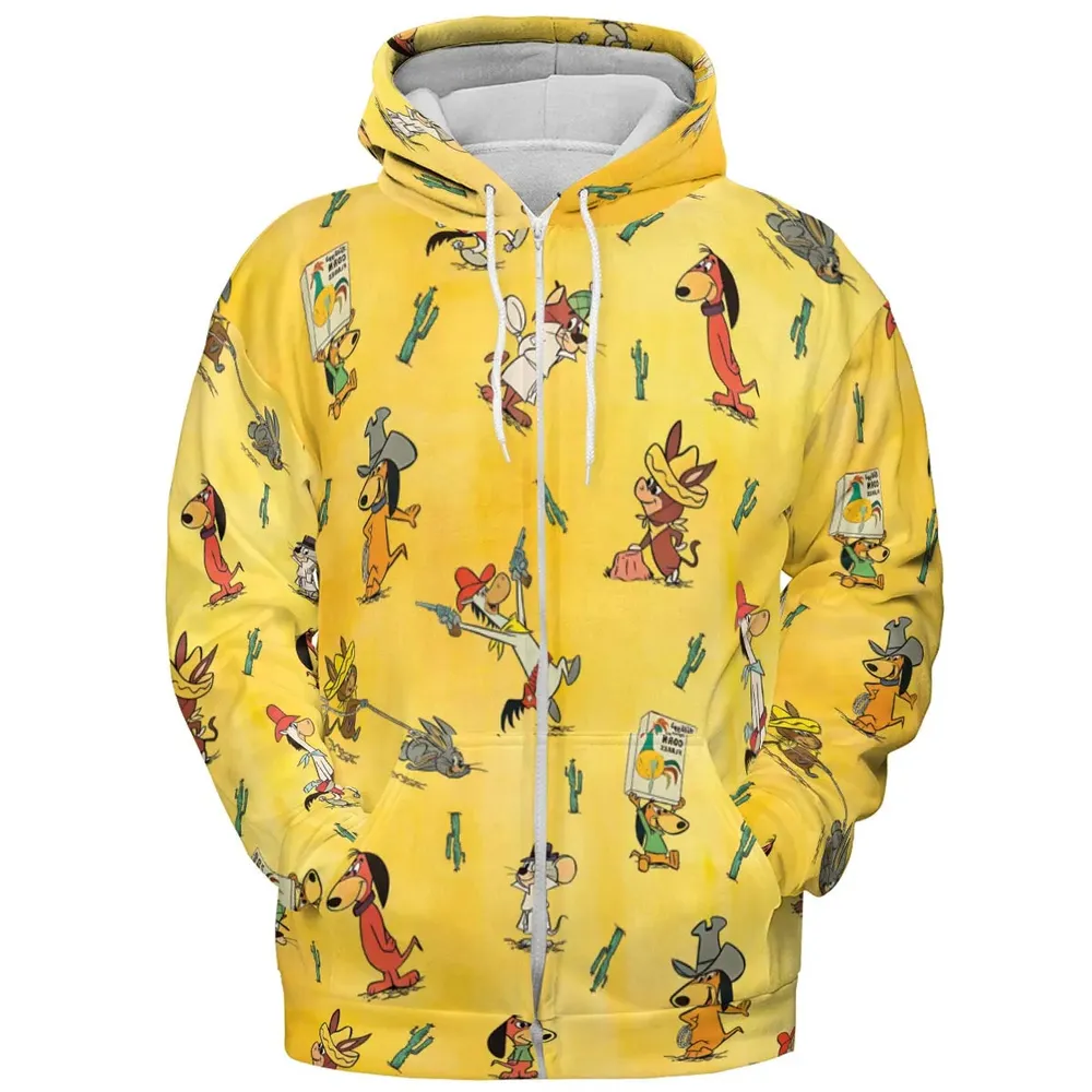 The Quick Draw McGraw Show Characters All-over Print Hoodie - 3