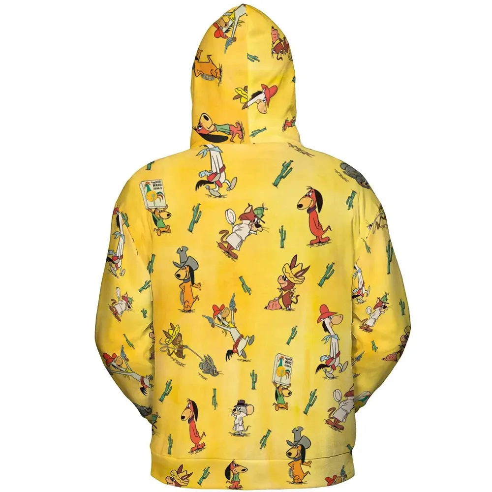The Quick Draw McGraw Show Characters All-over Print Hoodie - 4
