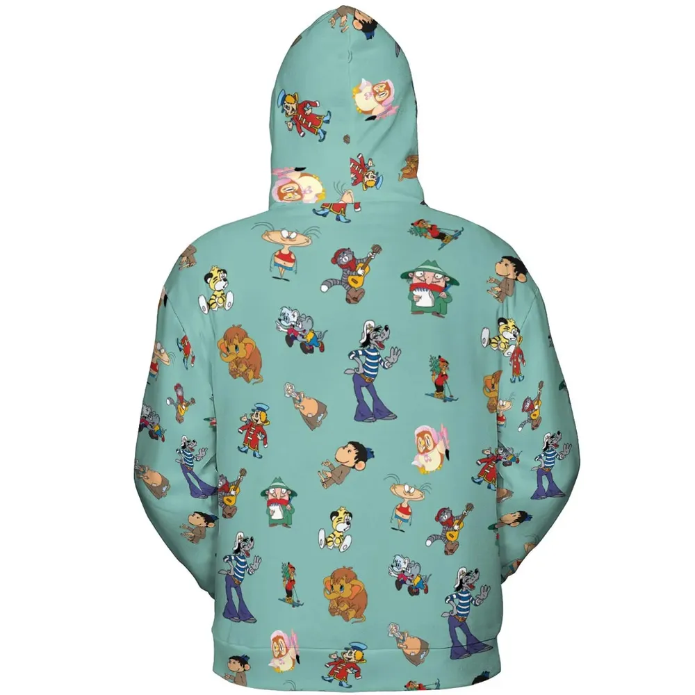 Russian Cartoon Characters All-over Print Hoodie - 4
