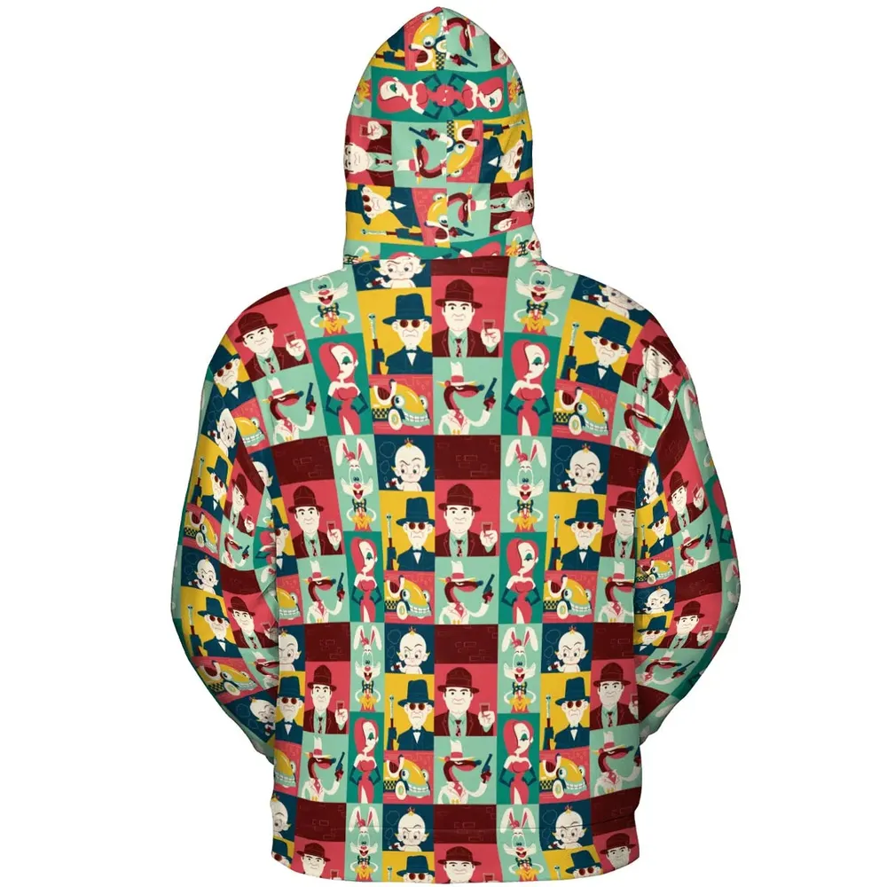 Toontown Threads Who Framed Roger Rabbit All-over Print Hoodie - 4