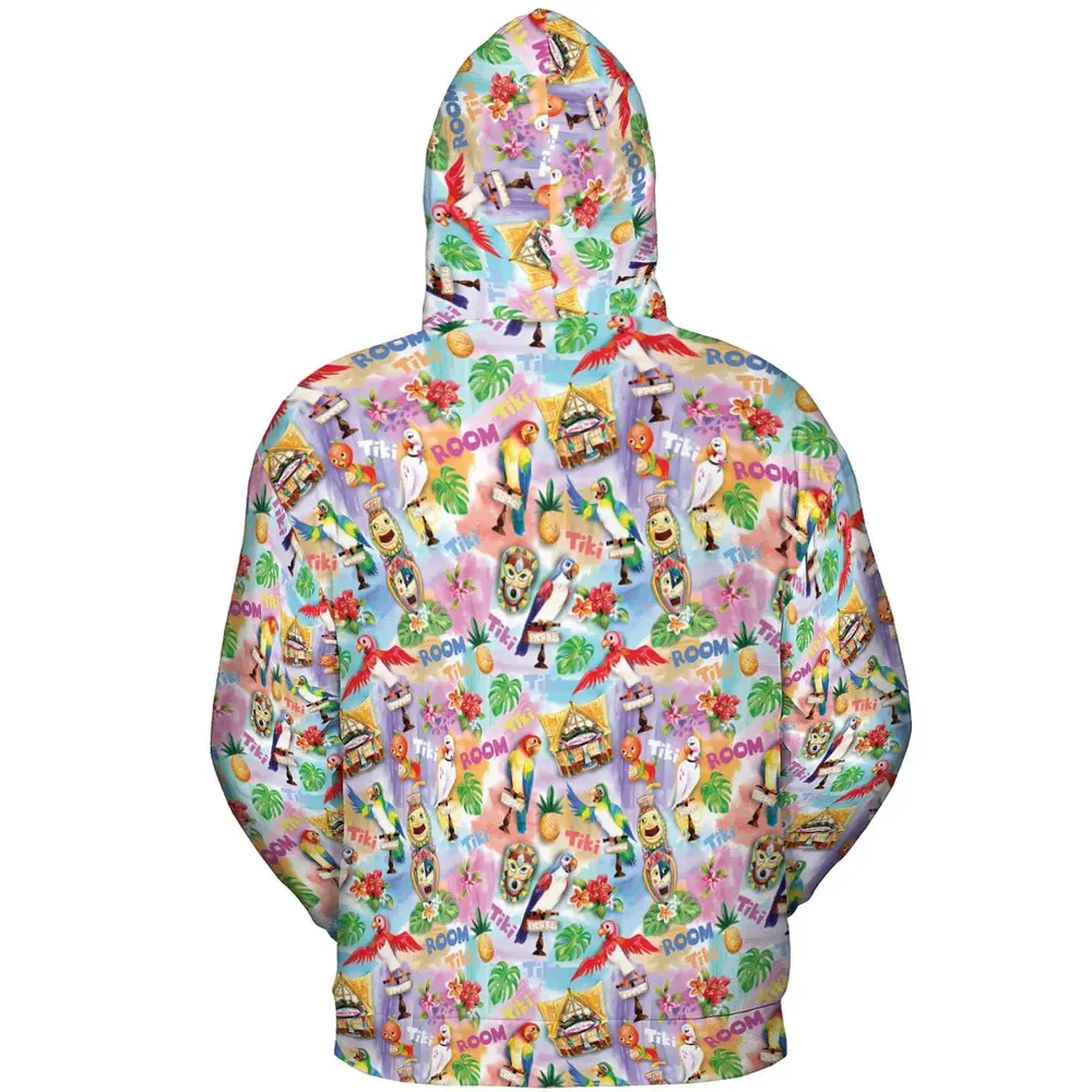Tiki Room With Orange Bird All-over Print Hoodie - 4