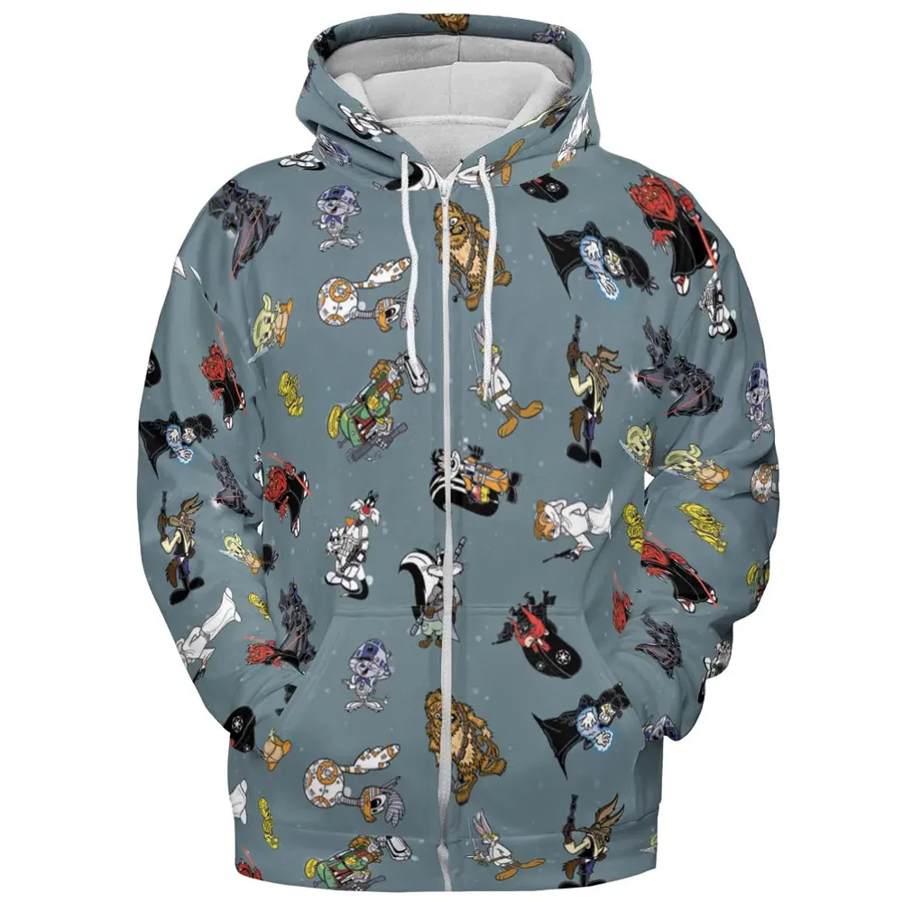 Looney Wars All-over Print Hoodie - 3