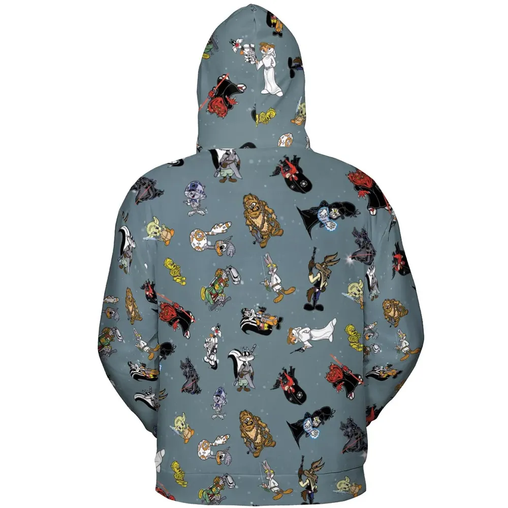 Looney Wars All-over Print Hoodie - 4