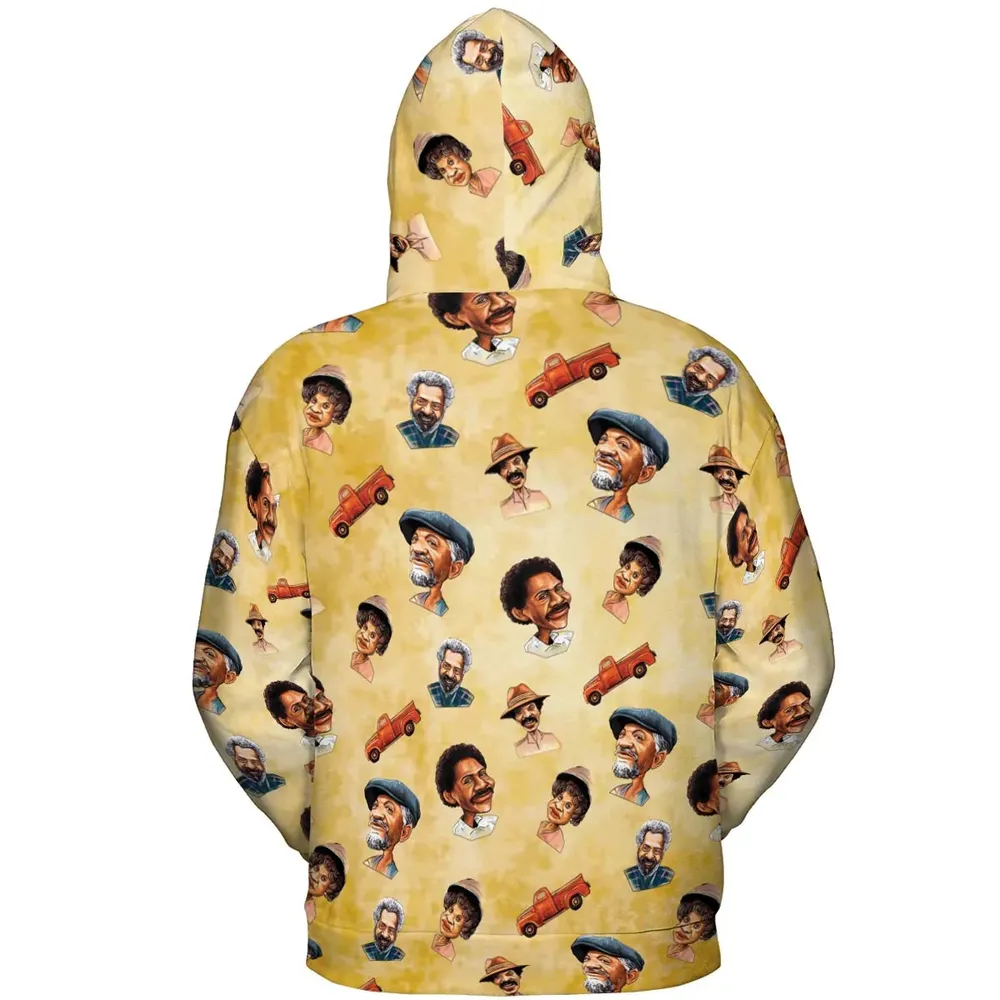 Sanford and Son Characters All-over Print Hoodie - 4