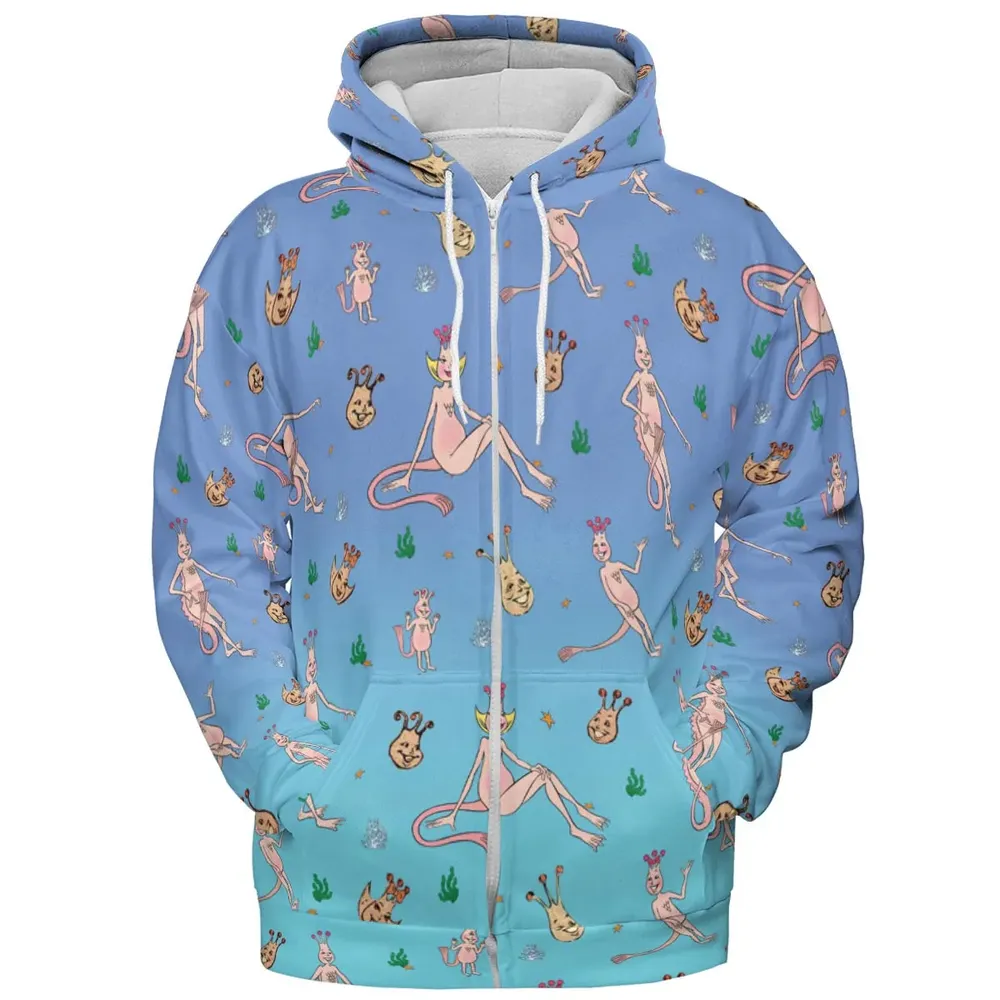 Who You Callin' One-eyed Shrimp Sea-Monkeys All-over Print Hoodie - 3