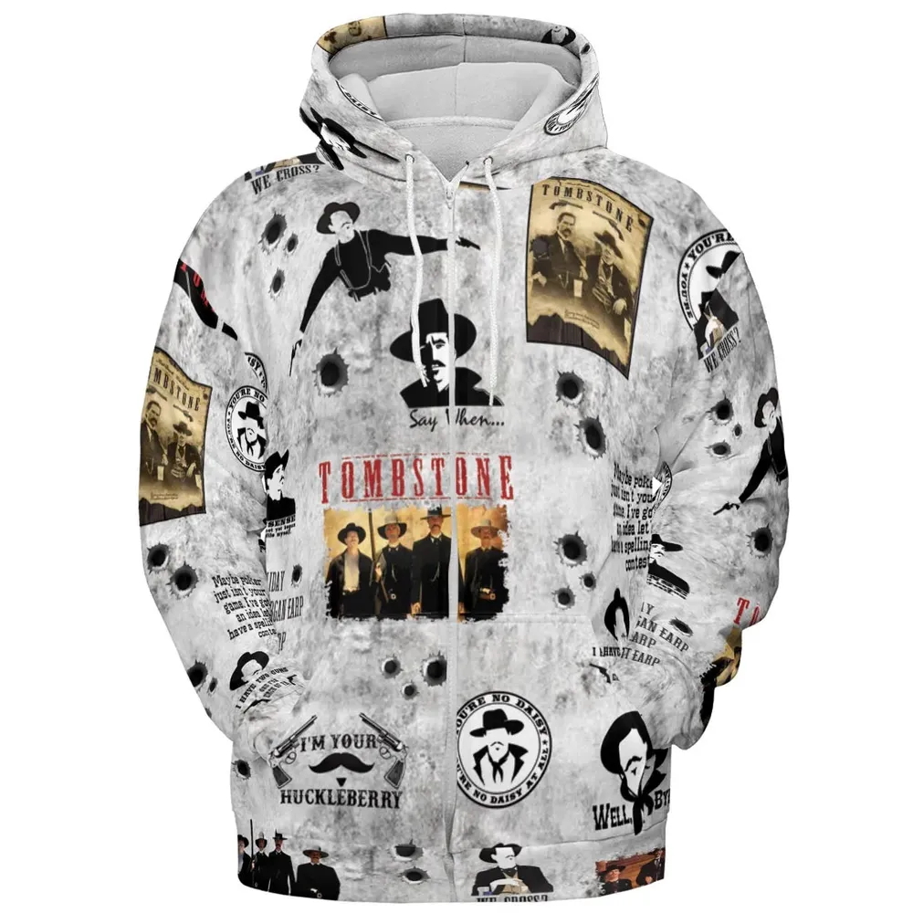 Classic Western Tombstone All-over Print Hoodie - 3