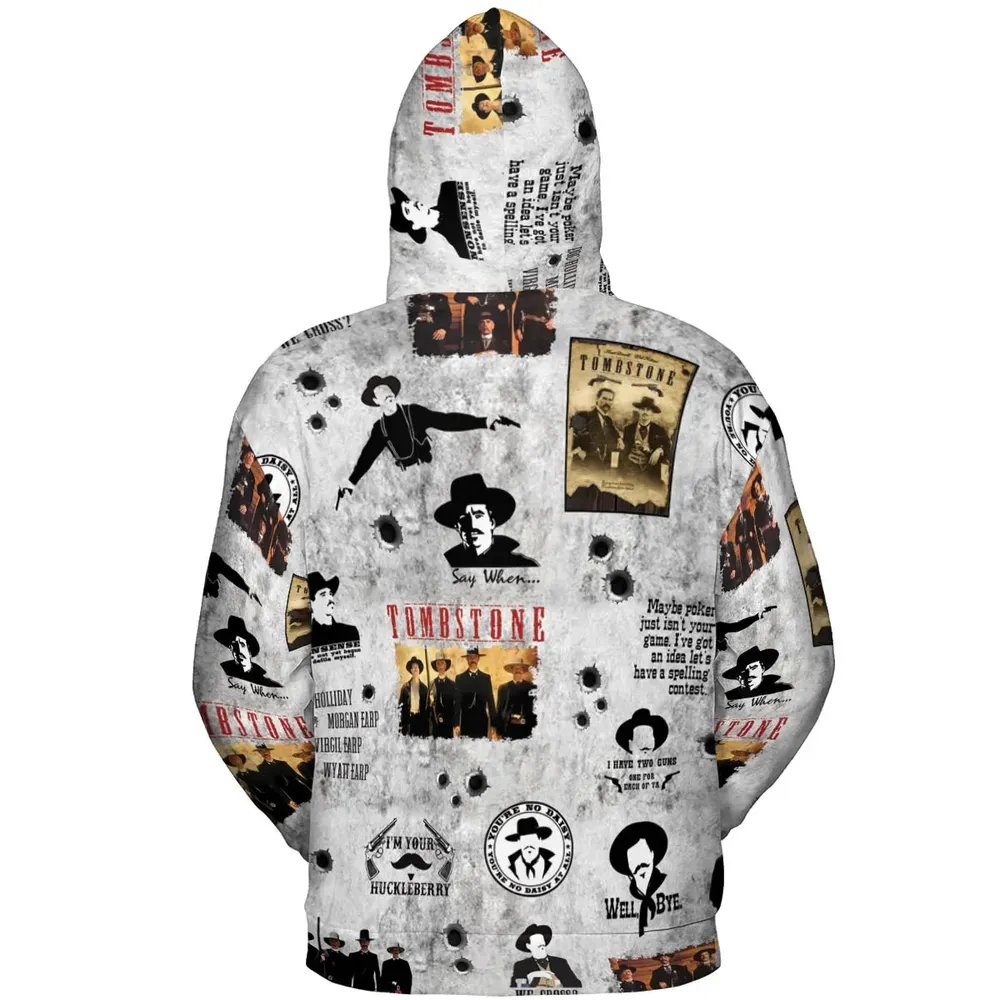 Classic Western Tombstone All-over Print Hoodie - 4