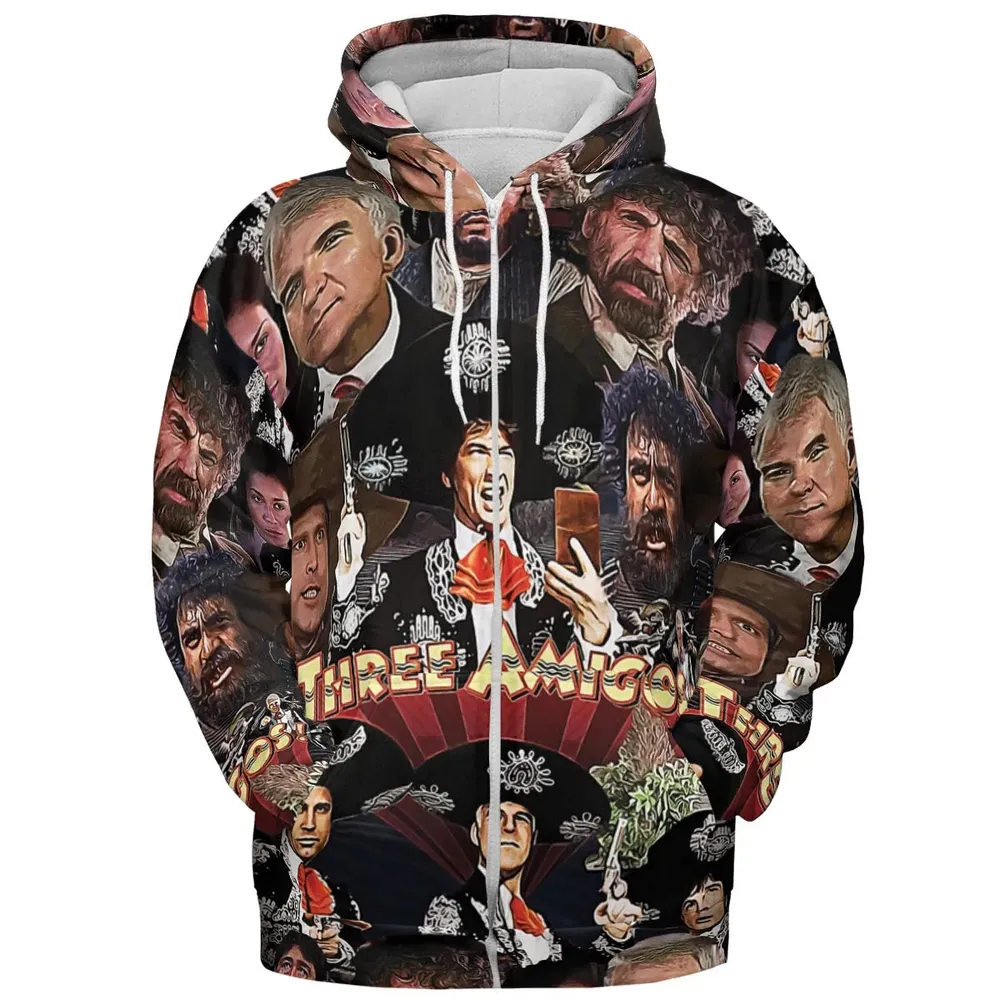 Three Amigos and the Infamous El Guapo All-over Print Hoodie - 3