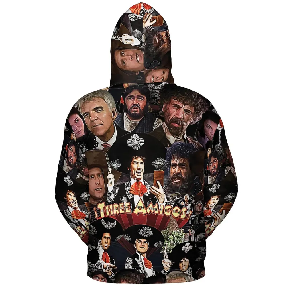 Three Amigos and the Infamous El Guapo All-over Print Hoodie - 4