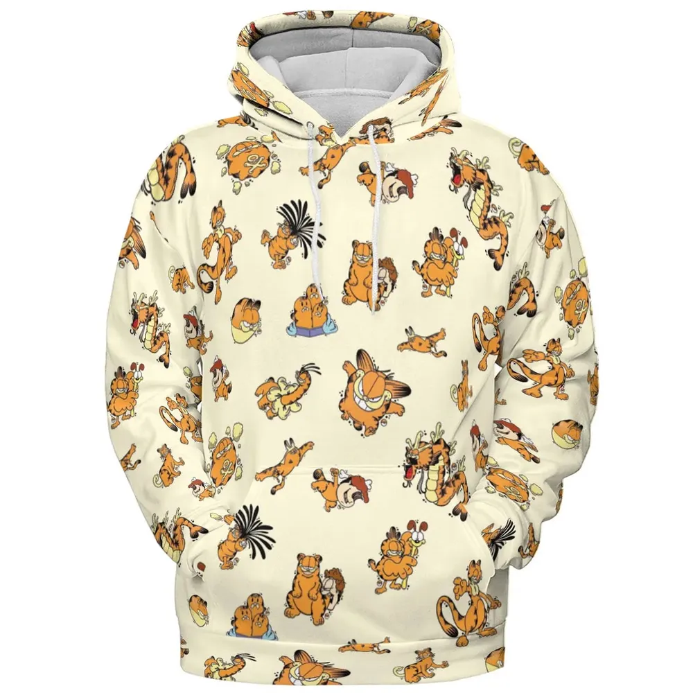 Lazy Legend Garfield Pokemon Mashup All-over Print Hoodie - 2