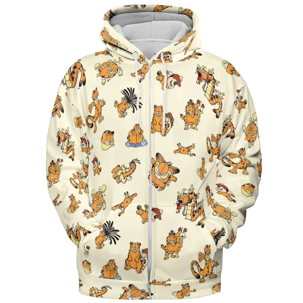 Lazy Legend Garfield Pokemon Mashup All-over Print Hoodie - 3