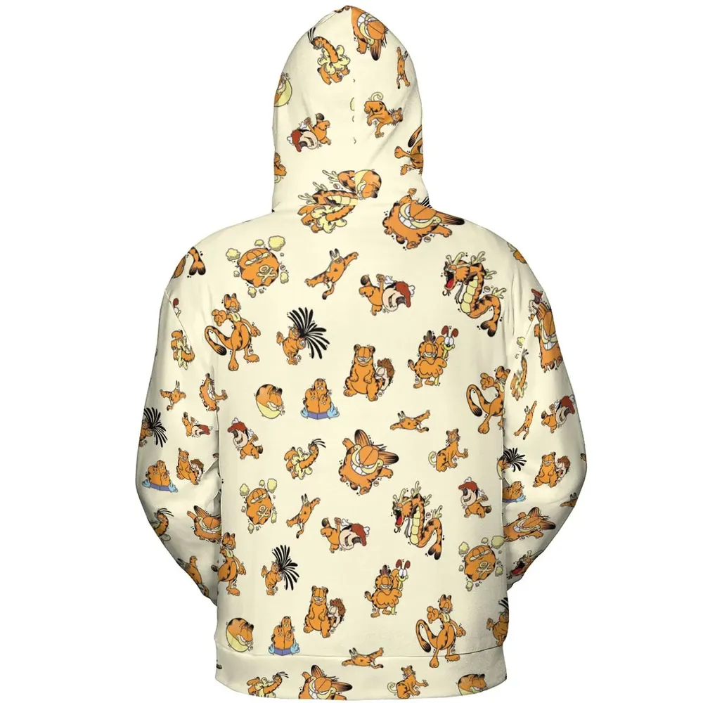Lazy Legend Garfield Pokemon Mashup All-over Print Hoodie - 4