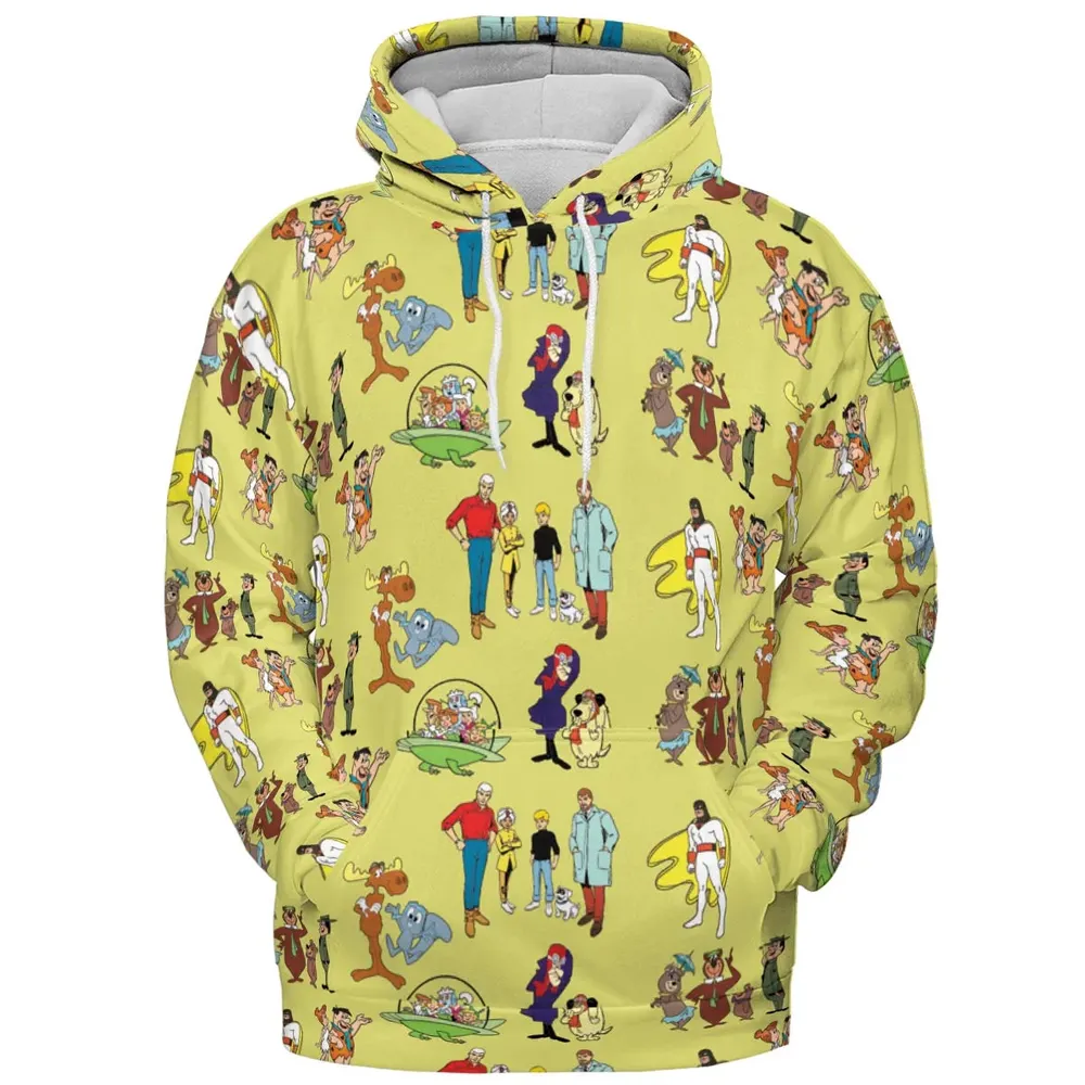 60s Cartoon Characters All-over Print Hoodie - 2