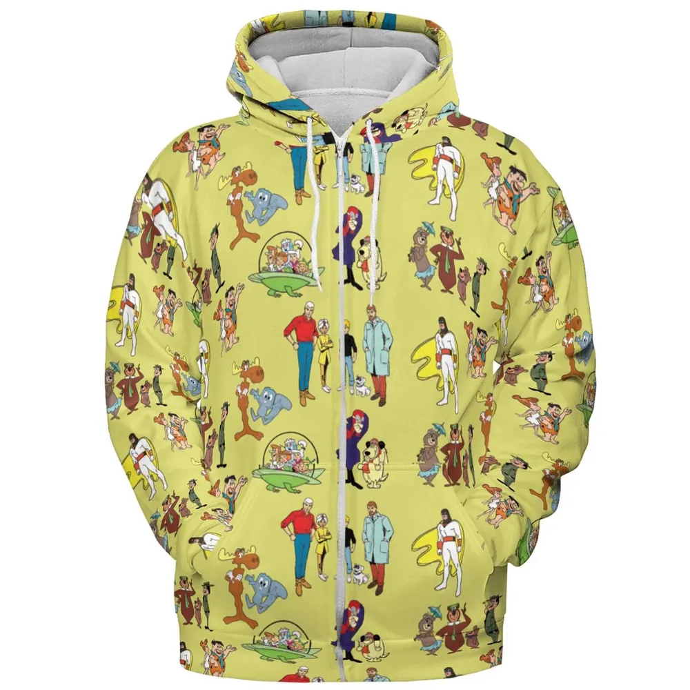 60s Cartoon Characters All-over Print Hoodie - 3