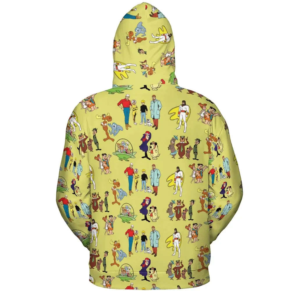 60s Cartoon Characters All-over Print Hoodie - 4
