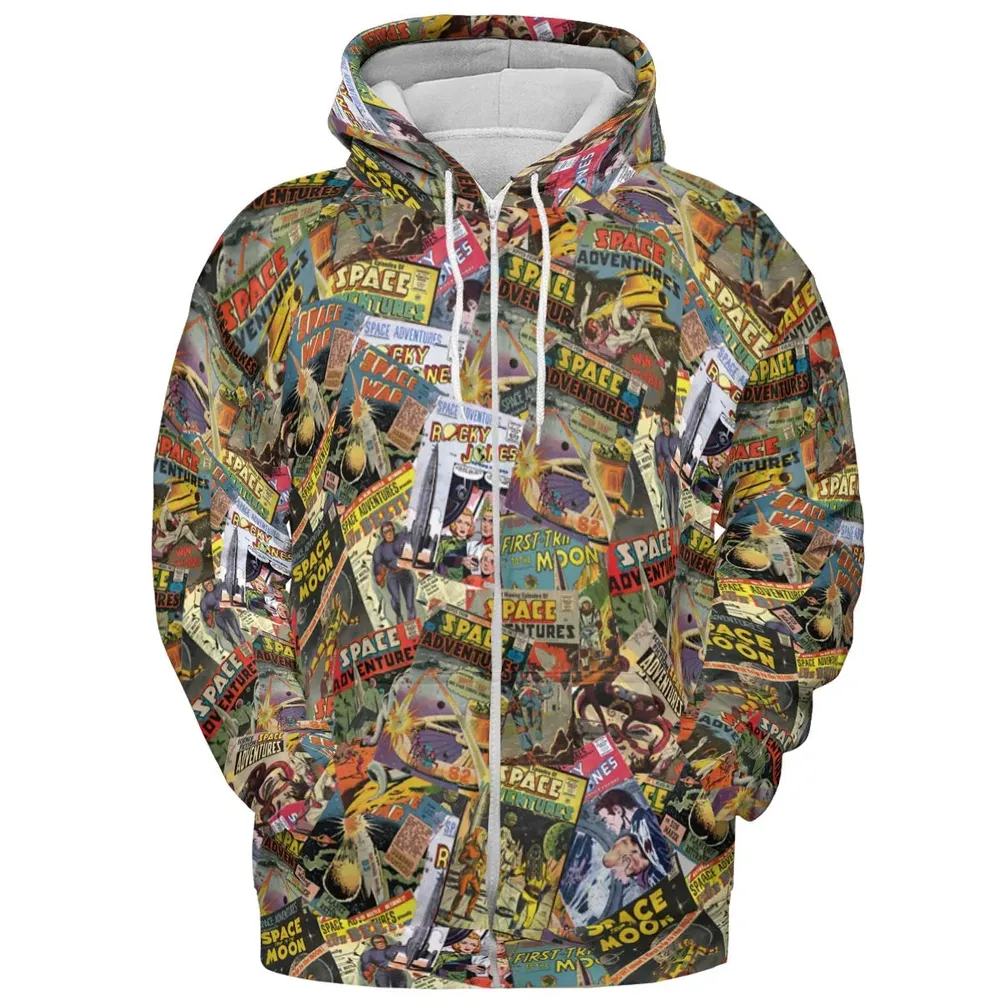 Comic-Con Cartoon All-over Print Hoodie - 3