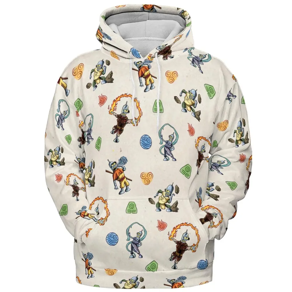 Water Earth Fire Air Bender Futurama All-over Print Hoodie - 2