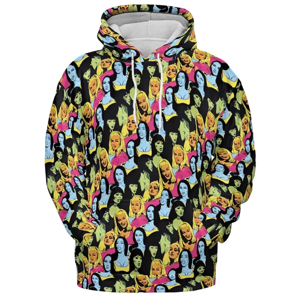 Retro Superwomen Belted Buckled and Booted All-over Print Hoodie - 2