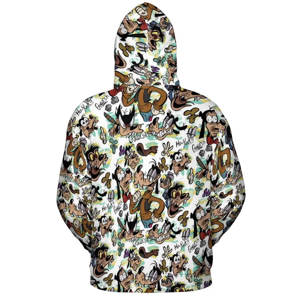 Many Faces Of Goofy All-over Print Hoodie - 4