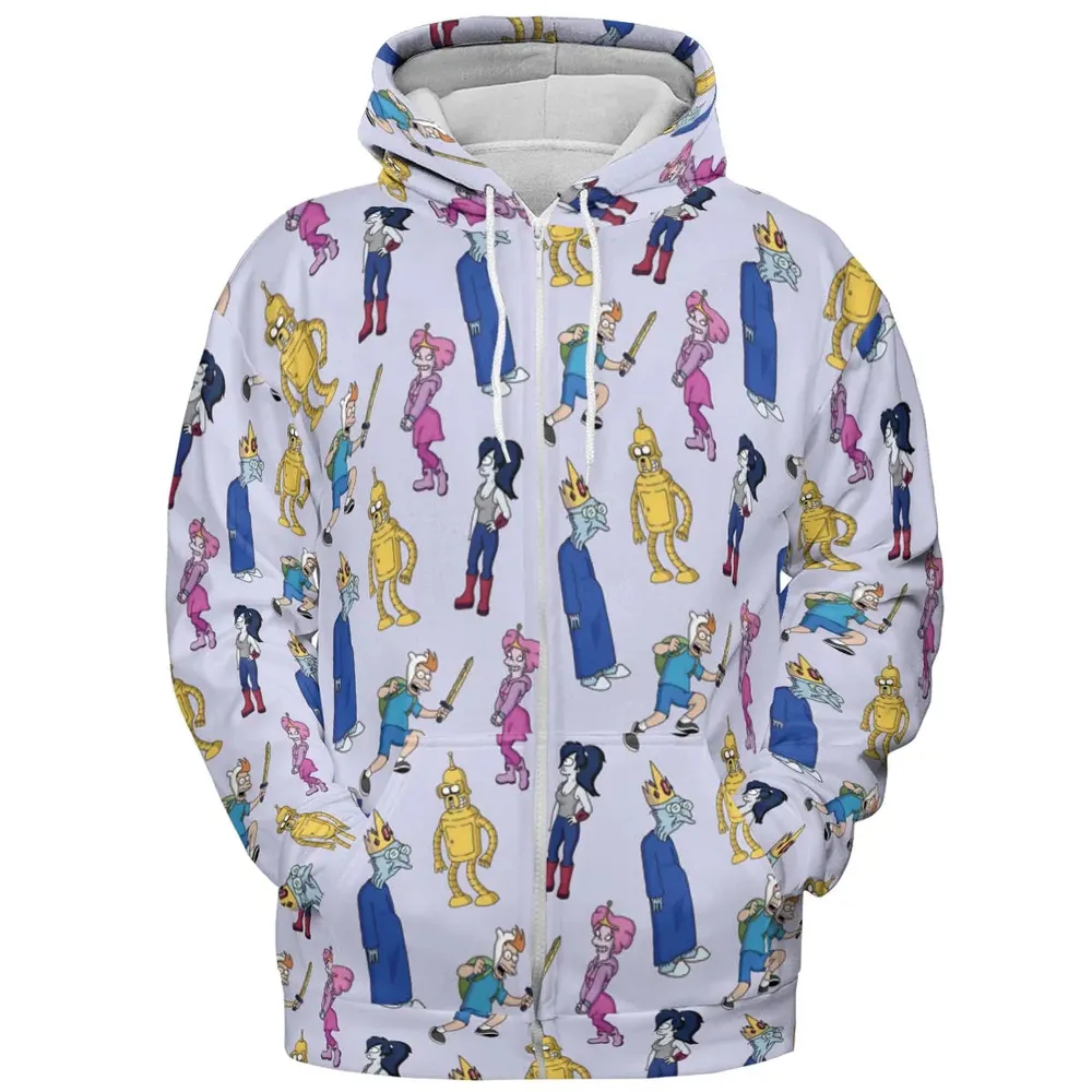 Future Time Futurama Adventure Time Mashup All-over Print Hoodie - 3