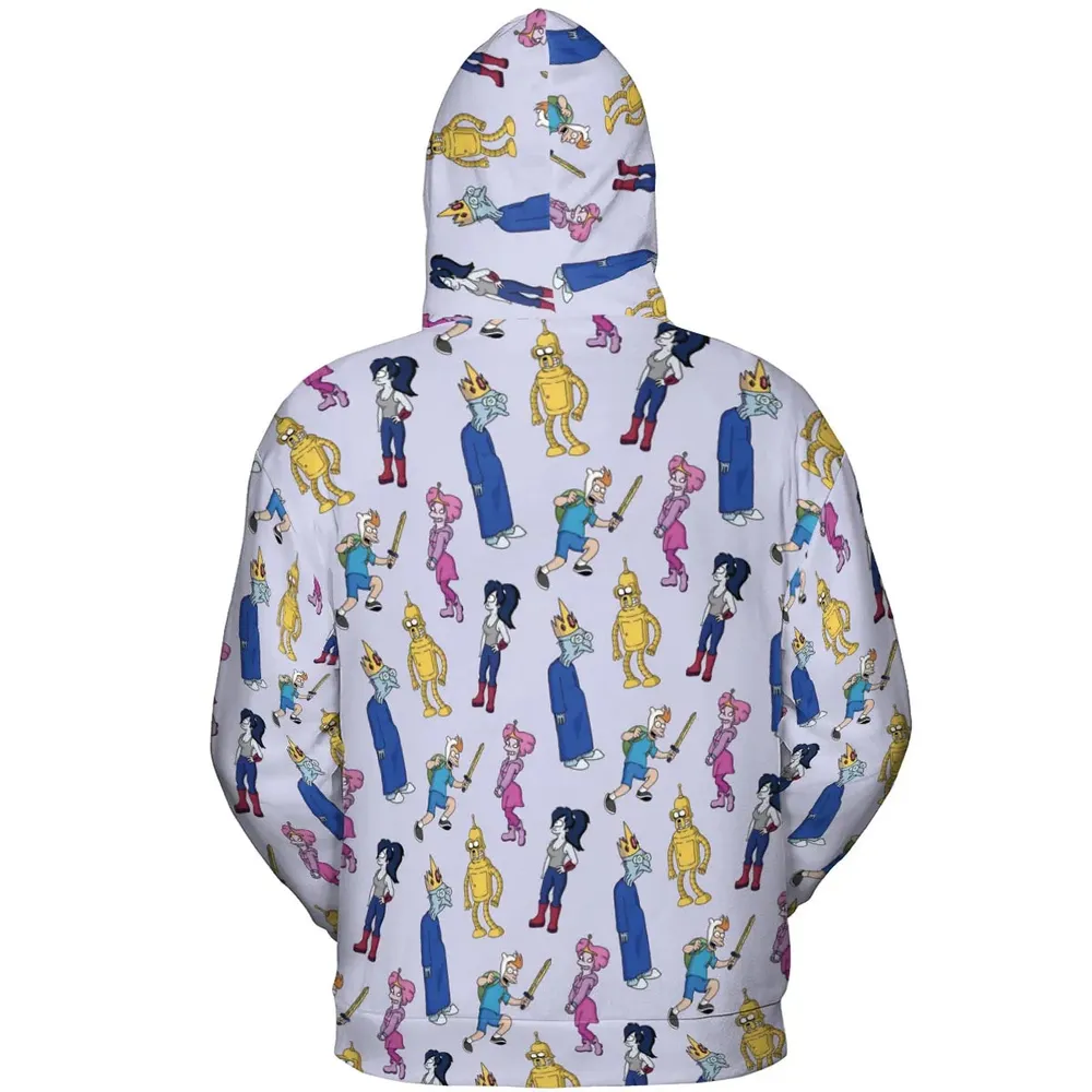 Future Time Futurama Adventure Time Mashup All-over Print Hoodie - 4