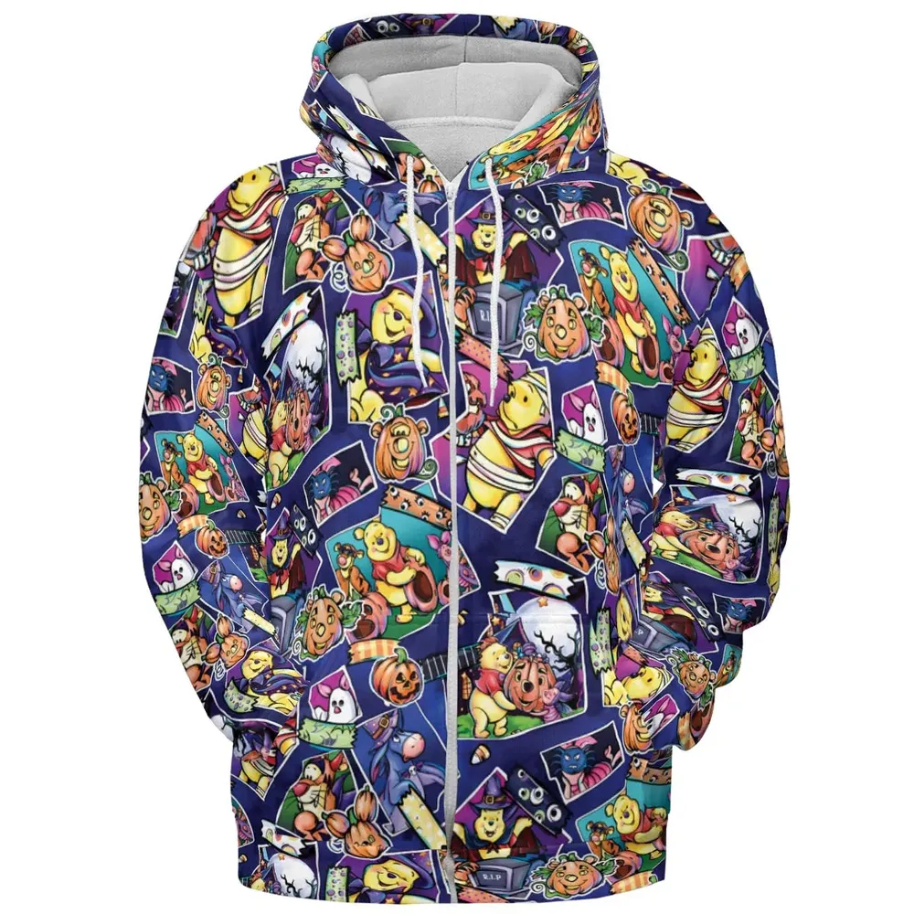 Pooh Bear Halloween All-over Print Hoodie - 3