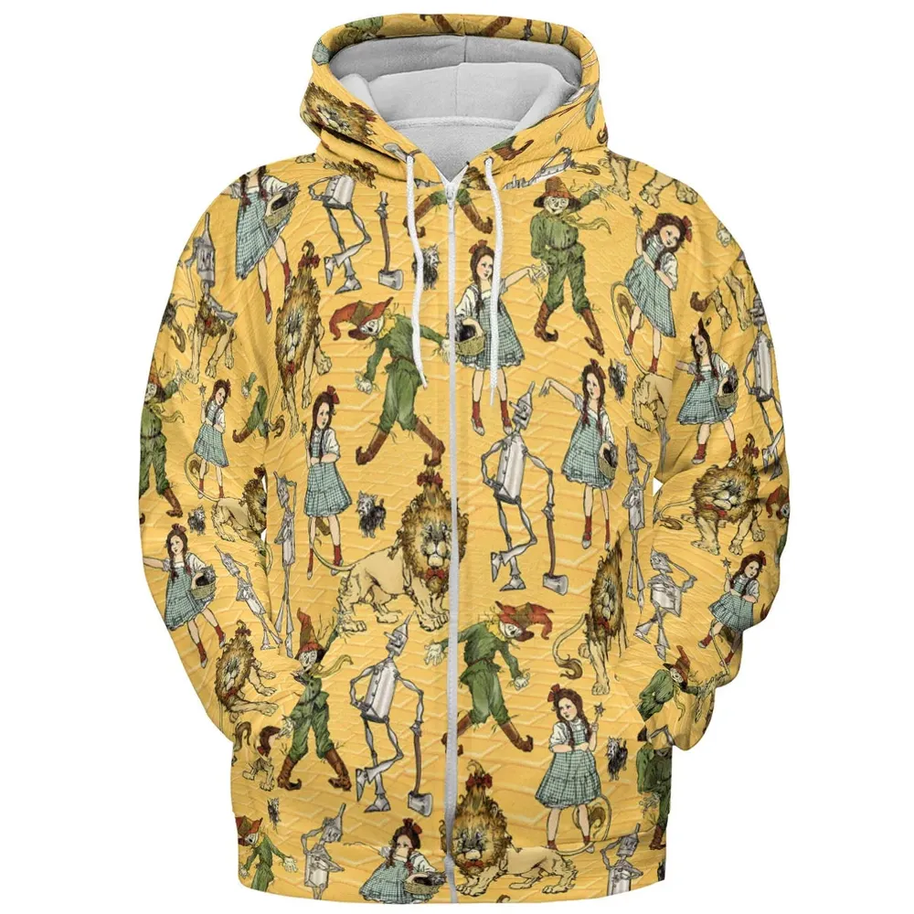 Magic Of Oz Characters Pattern All-over Print Hoodie - 3