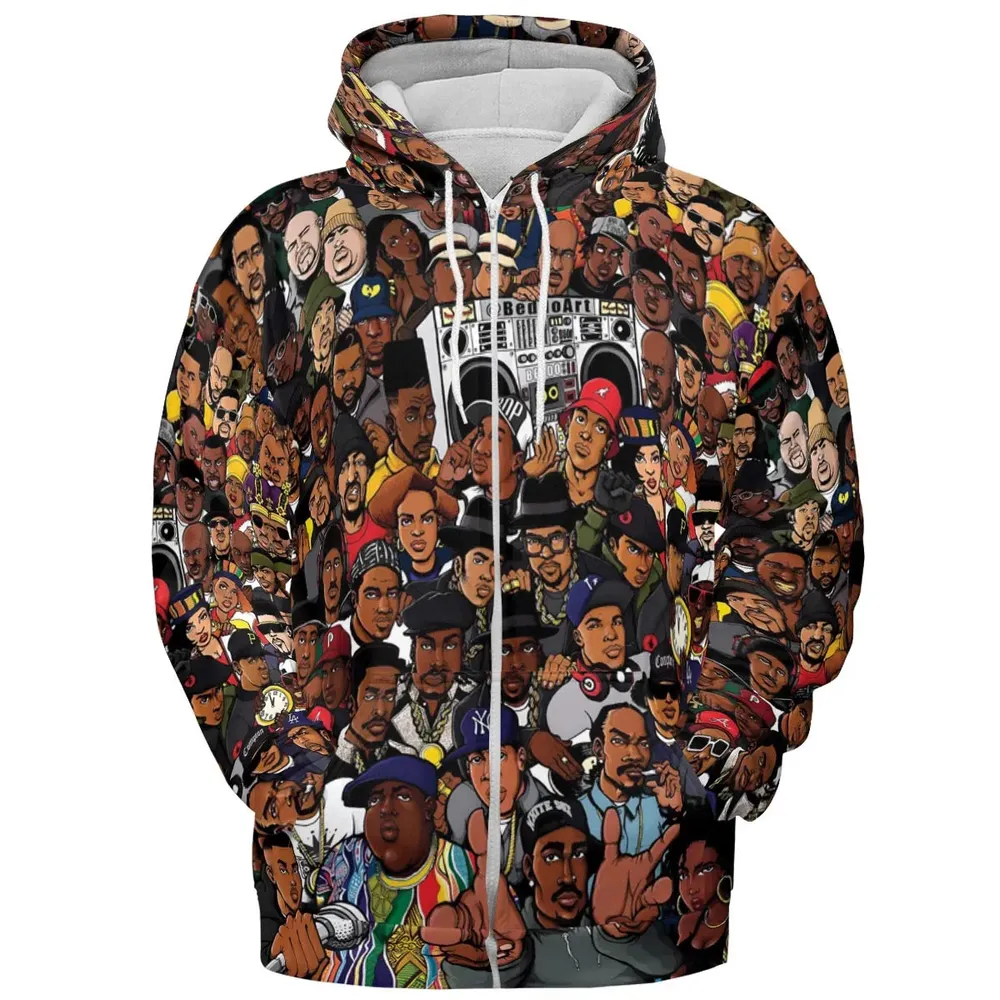 The Golden Age of Hip Hop All-over Print Hoodie - 3
