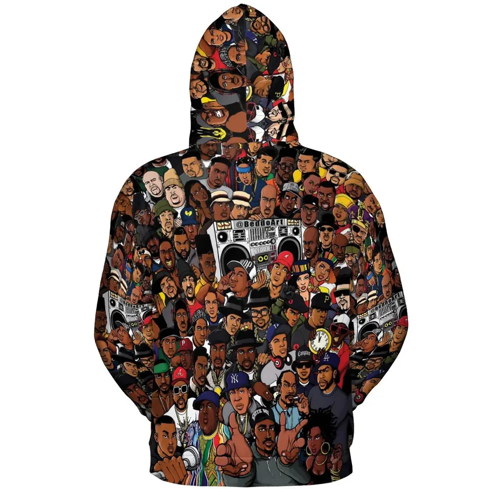 The Golden Age of Hip Hop All-over Print Hoodie - 4