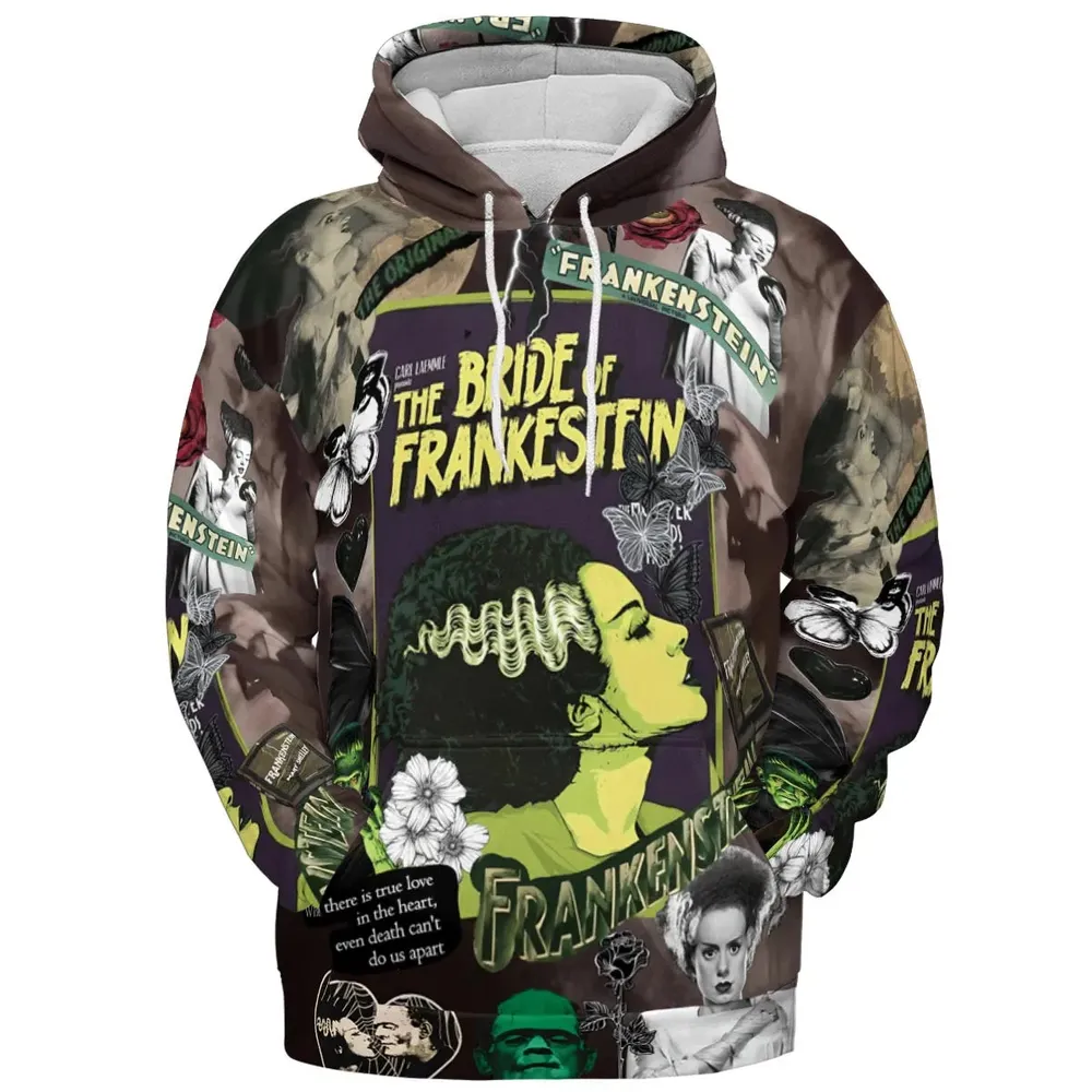 Vintage Bride Of Frankenstein All-over Print Hoodie - 2