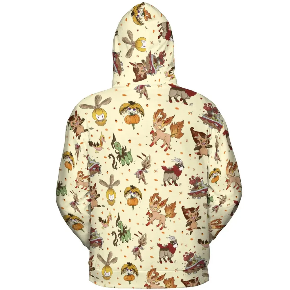 Autumn Vibes Pokemon Pattern All-over Print Hoodie - 4