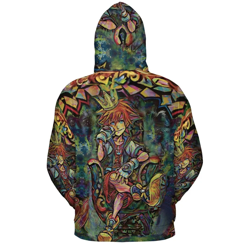 Trippy Sora Kingdom Hearts All-over Print Hoodie - 4