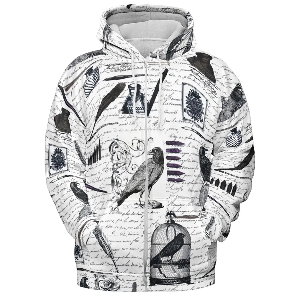 Nevermore The Raven Edgar Allan Poe All-over Print Hoodie - 3