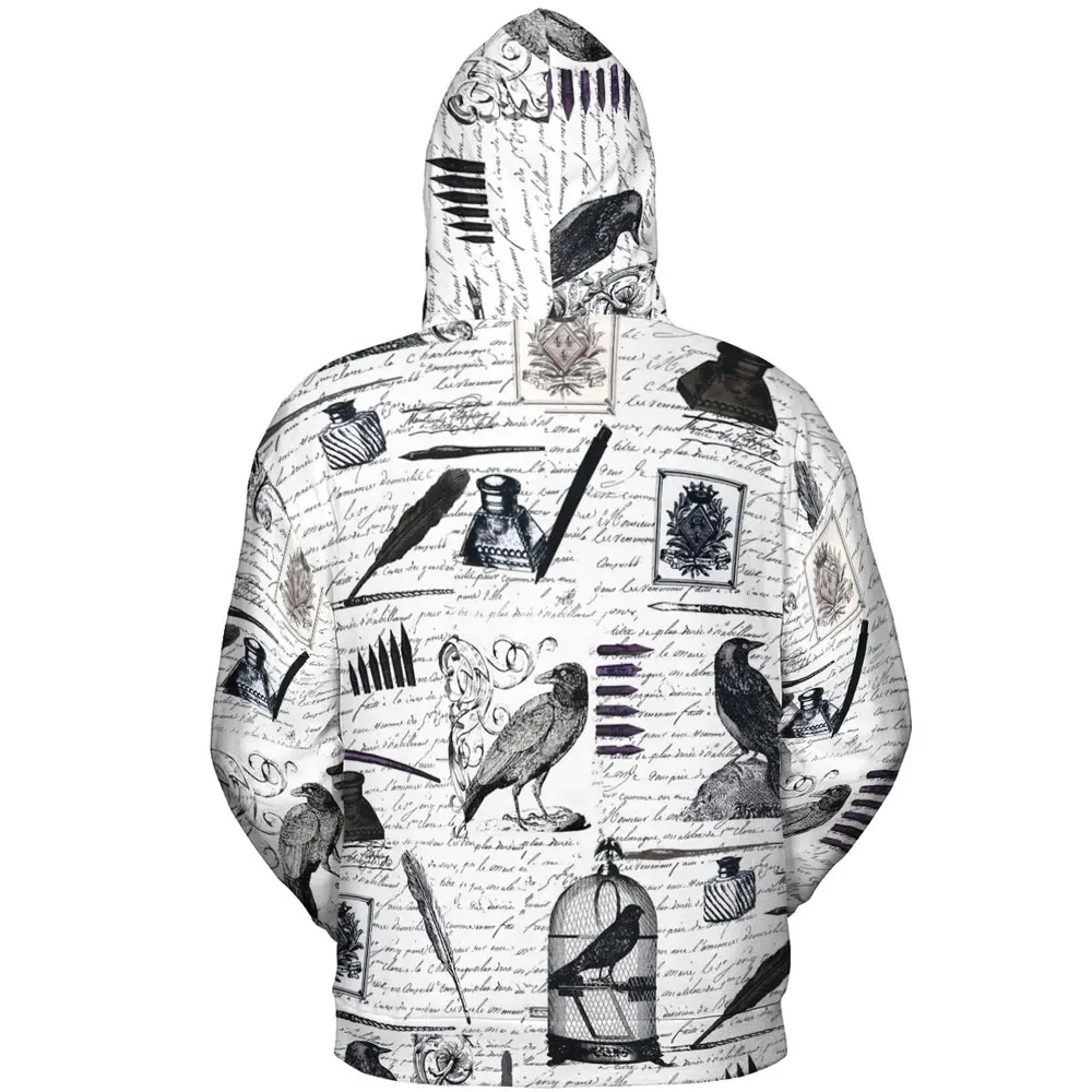 Nevermore The Raven Edgar Allan Poe All-over Print Hoodie - 4
