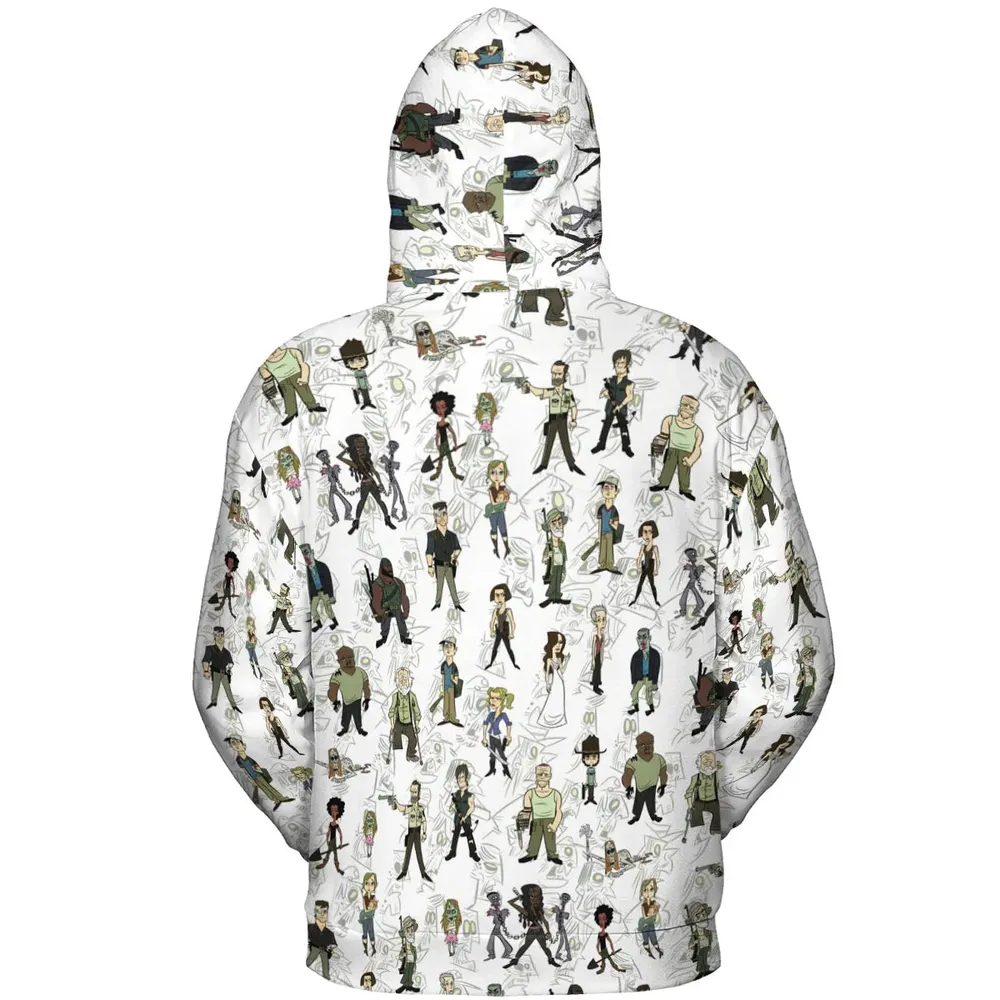 The Walking Dead Characters as Cartoons All-over Print Hoodie - 4
